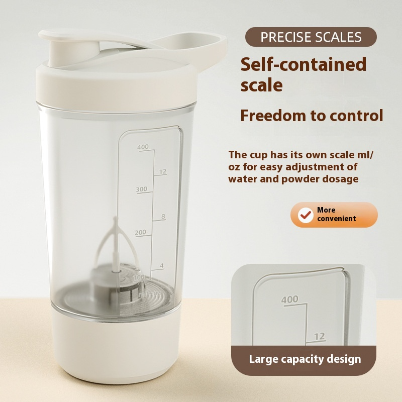(US-DE Shipping) 400ML Electric Protein Shaker Bottle
