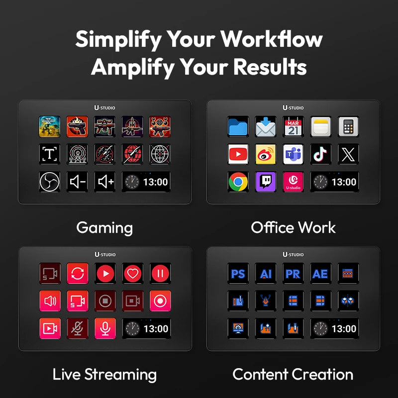 D200 Production Console and Studio Controller for Gaming/Office/Livestreaming/Content Creation Youtube Tiktok