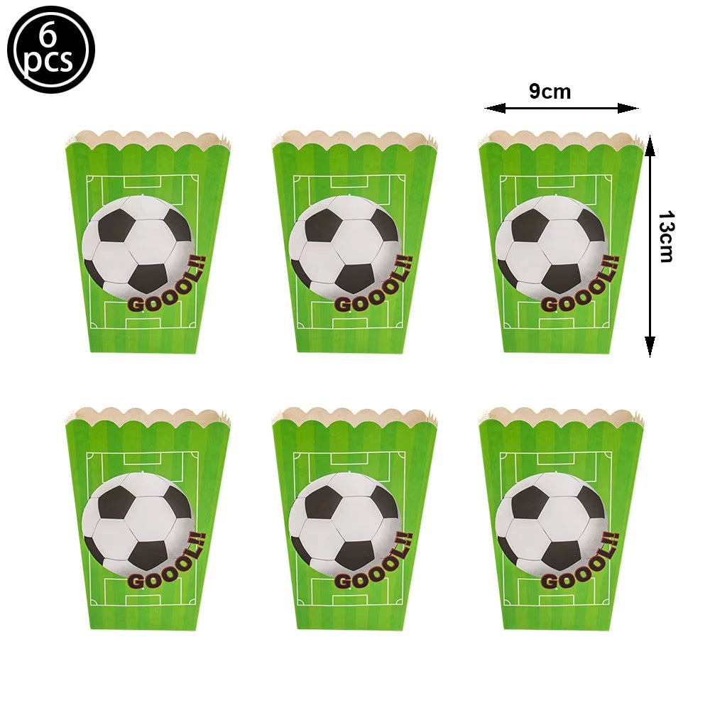 Soccer Paper Snack Bowls Disposable Dessert Food Paper Cups Birthday Party Supplies Football Theme Birthday Party Decors