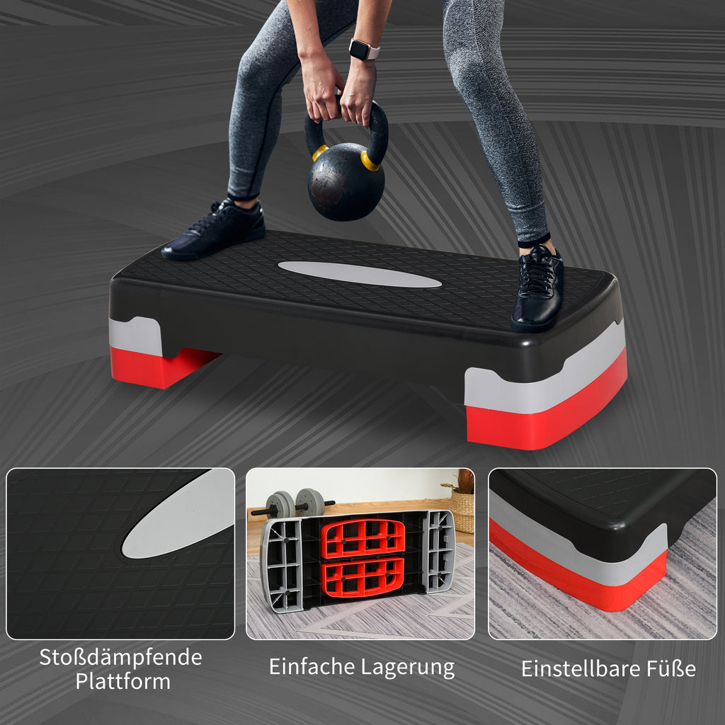 Steppbrett Aerobic Fitness Stepper Heimtrainer Höhenverstellbar