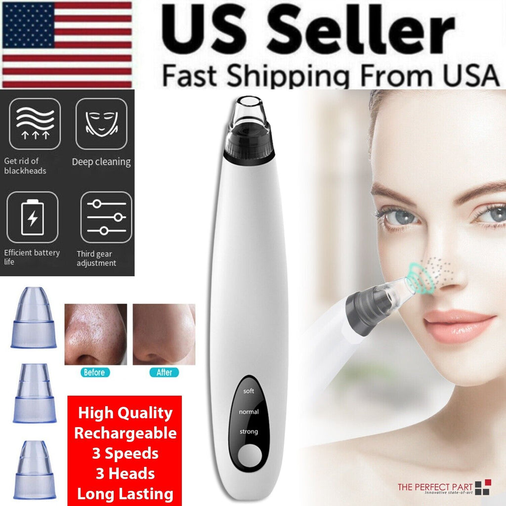 (US Shipping) Electric Blackhead Remover Cleaner Face Diamond Pore Vacuum Suction White Heads