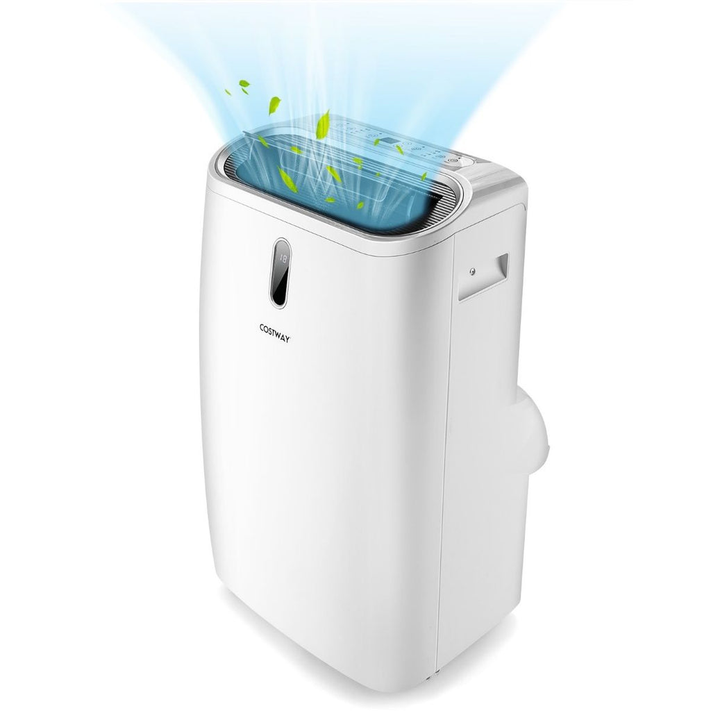 5 in 1 Mobile Klimaanlage 16000 BTU Kühl & Ventilator & Entfeuchter & Heiz Entfeuchter 16℃-32℃ 44,5 X 39 X 77 Cm Weiß
