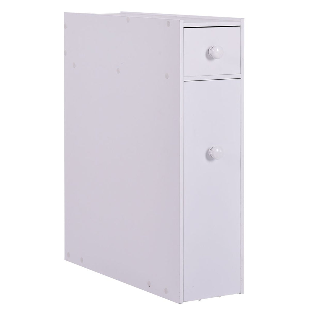Schmaler Nischenregal Mit Schubladen Badschrank Aus Holz Seitenschrank