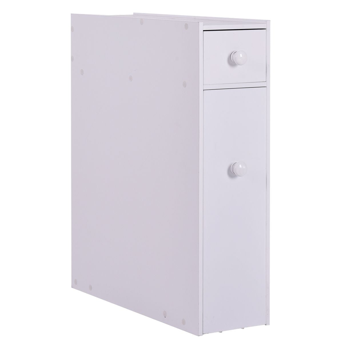 Schmaler Nischenregal Mit Schubladen Badschrank Aus Holz Seitenschrank