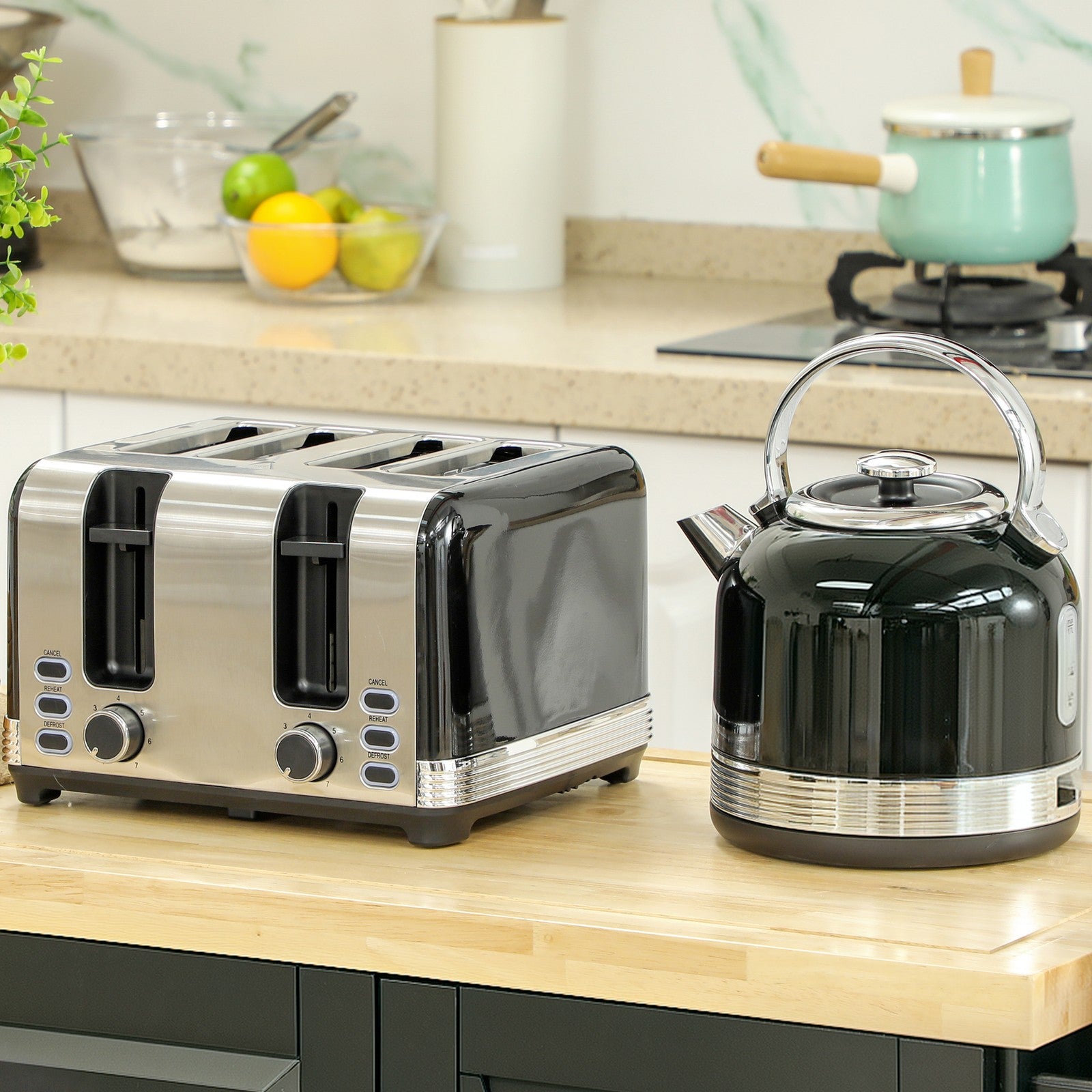 Wasserkocher- Und Toaster-Set, 7 Bräunungsstufe