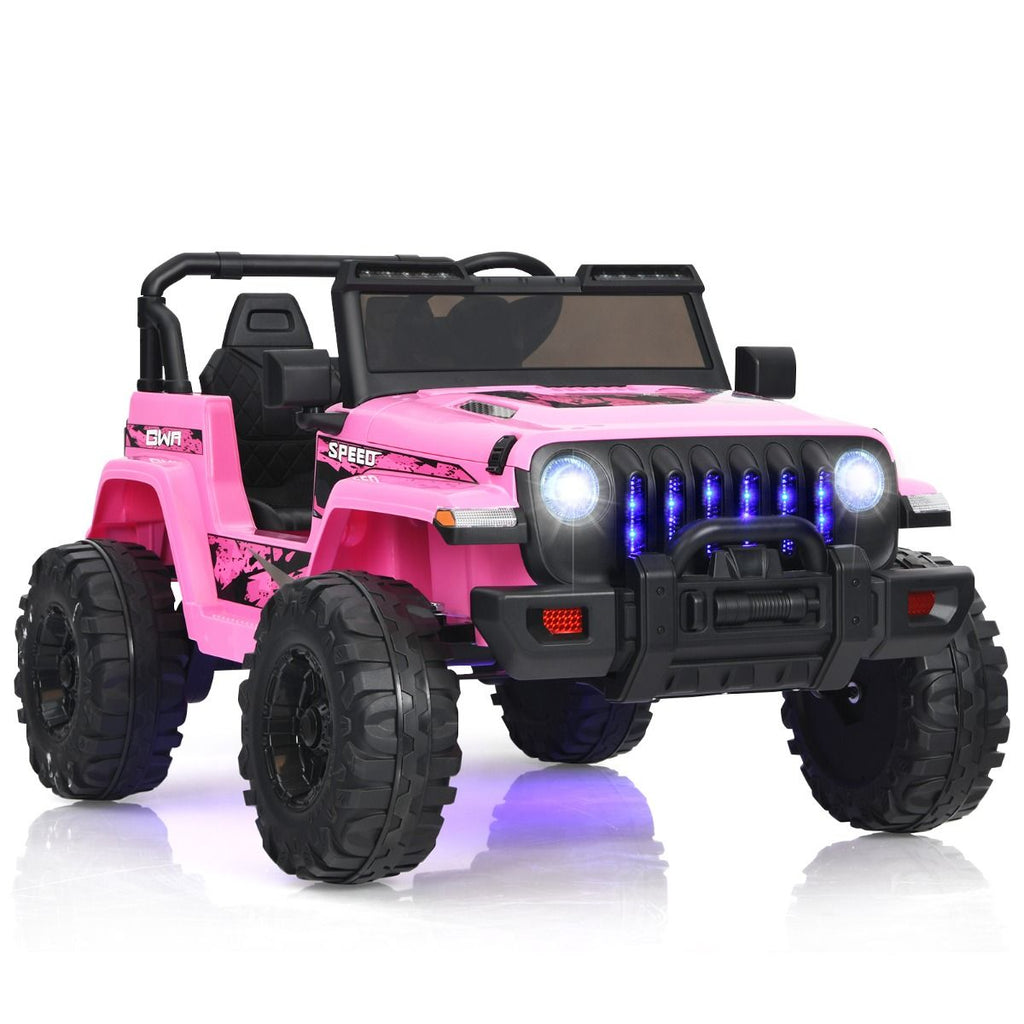 Kinder Elektroauto Mit 2,4G-Fernbedienung & MP3 & Hupe 12V Elektro Kinderauto Rosa