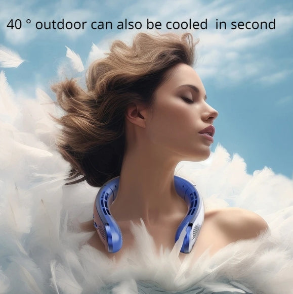 (US-DE Shipping) Portable Neck Fan with Digital Display