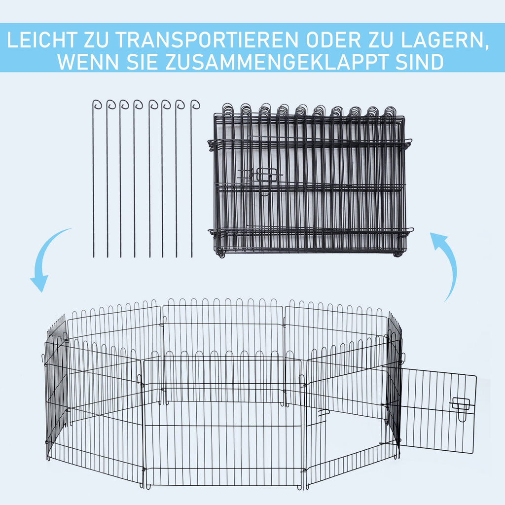 Pawhut Welpenauslauf Welpenzaun Laufstall Freilaufgehege Welpengitter 5 Maßen