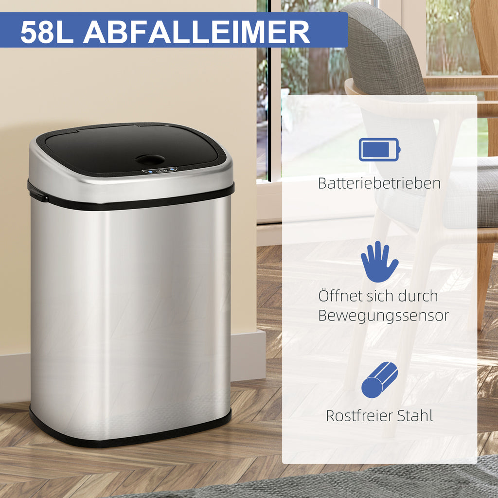 Automatik Mülleimer Abfalleimer Mit Infrarotsensor Küche Silber
