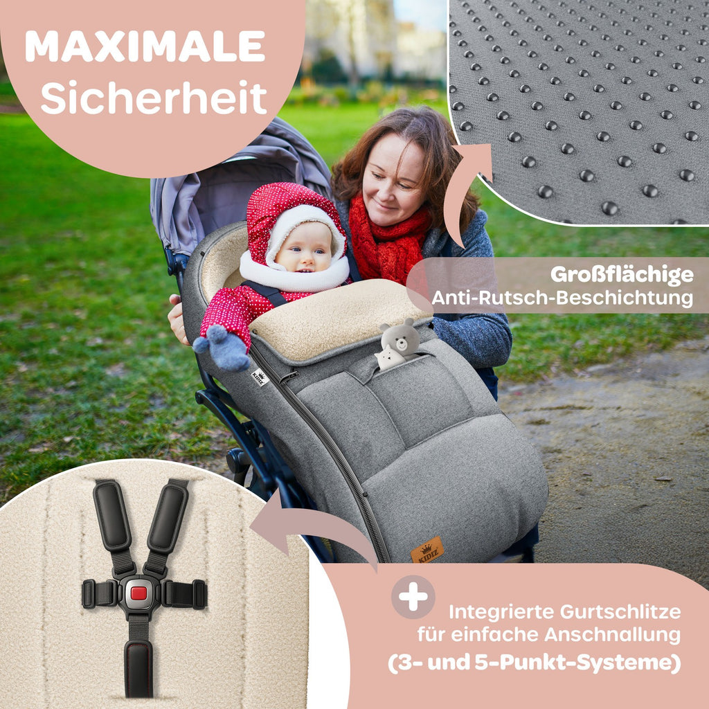 KIDIZ® Babyfußsack Baby Winterfußsack Kinderwagenfuß