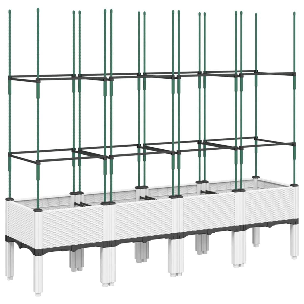 Pflanzkübel Mit Rankgitter Blumenkübel Gartenspalier Pflanzkasten PP Vidaxl