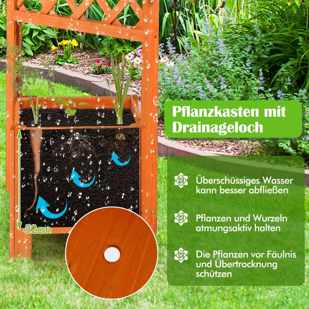 Pflanzkasten 180 Cm Hohes Gartenbeet Mit Spalier Orange