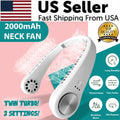 (US Shipping) USB Portable Hanging Neck Fan Cooling Air Cooler Little Electric Air Conditioner