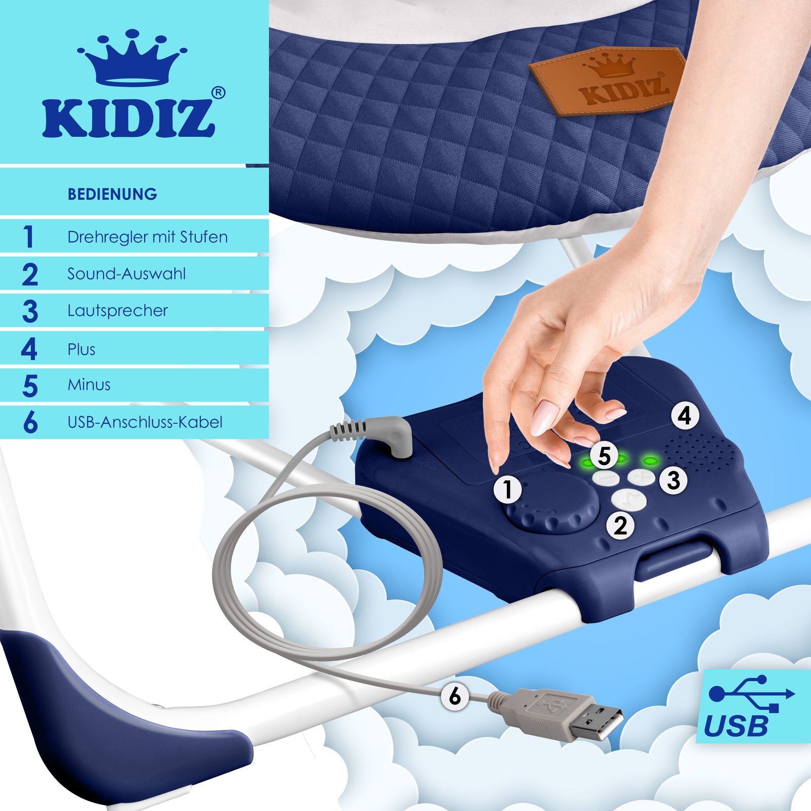KIDIZ® Babywippe Schaukelwippe Babyschaukel Spielbogen Babywiege Liege Wippe