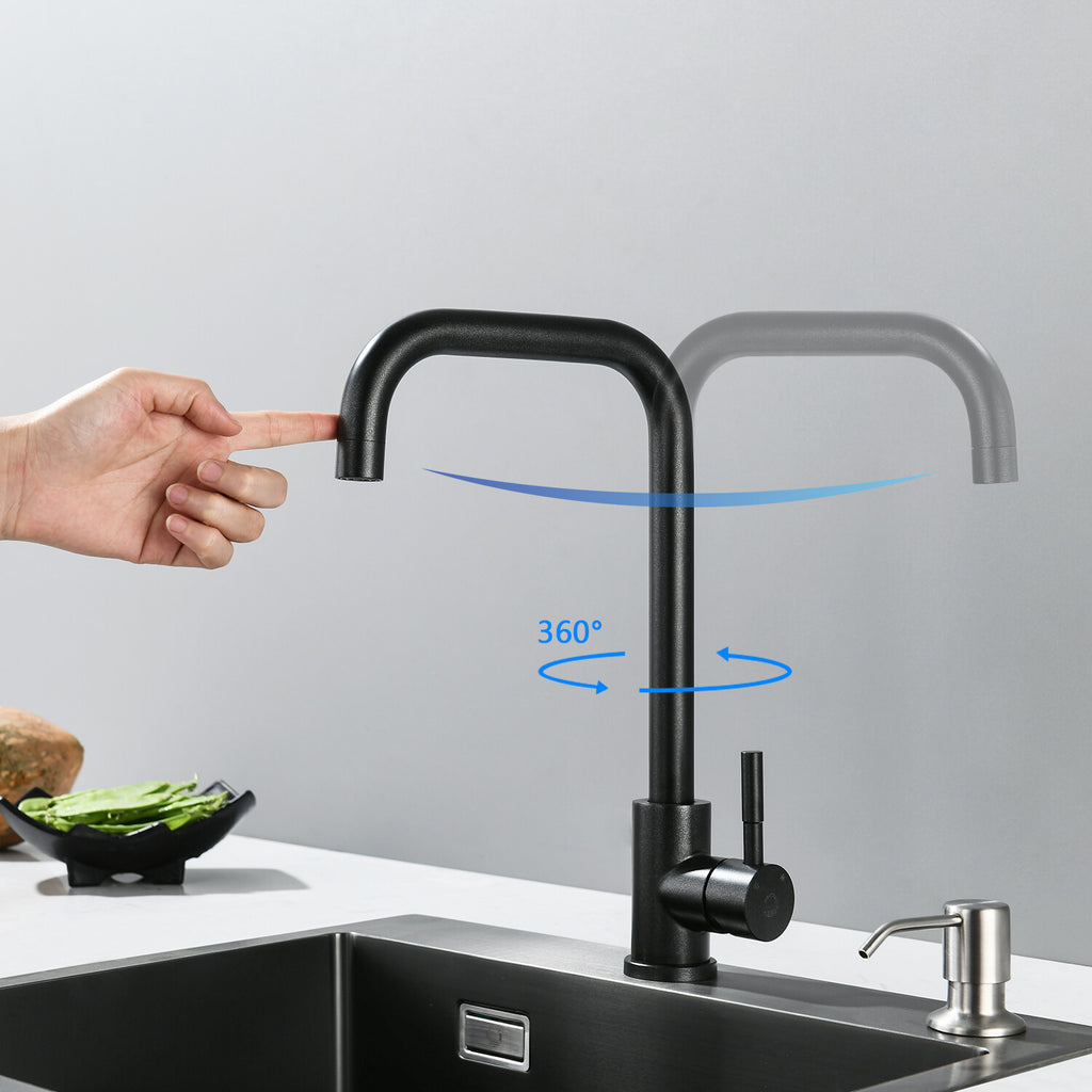360° Drehbarer Küchenarmatur Wasserhahn Mischbatterie Küche Spültischarmat