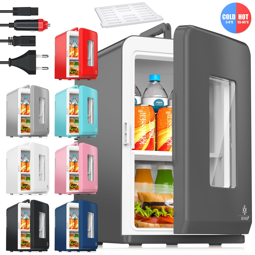 KESSER® Mini Kühlschrank 15 L Kühl Und Heizfunktion Minibar Kühlbox Thermobox