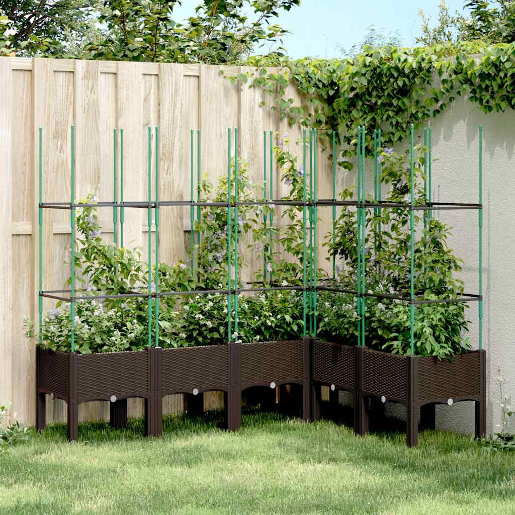 Pflanzkübel Mit Rankgitter Blumenkübel Gartenspalier Pflanzkasten PP Vidaxl