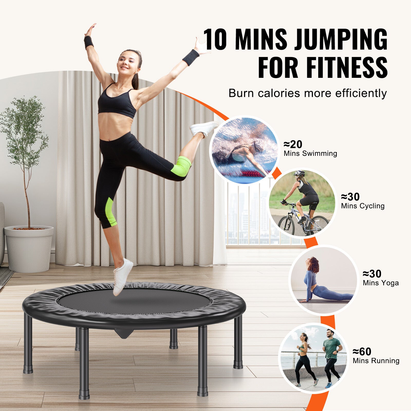 VEVOR Mini-Fitness-Trampolin