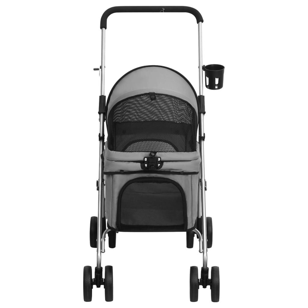 Hundewagen Faltbar Grau 76X50X100 Cm Oxford-Gewebe
