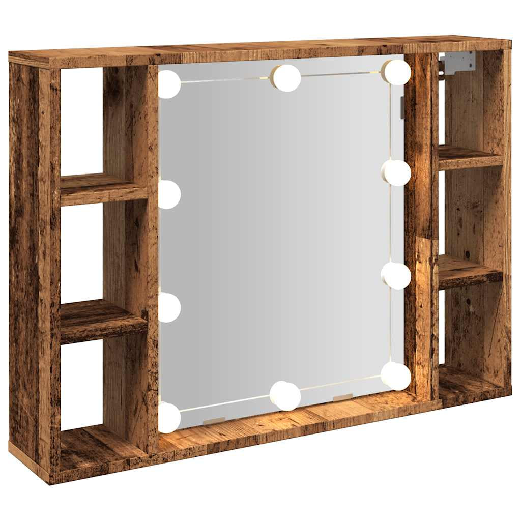 Spiegelschrank Mit LED Badschrank Badspiegel Badezimmer Hängeschrank VidaXL