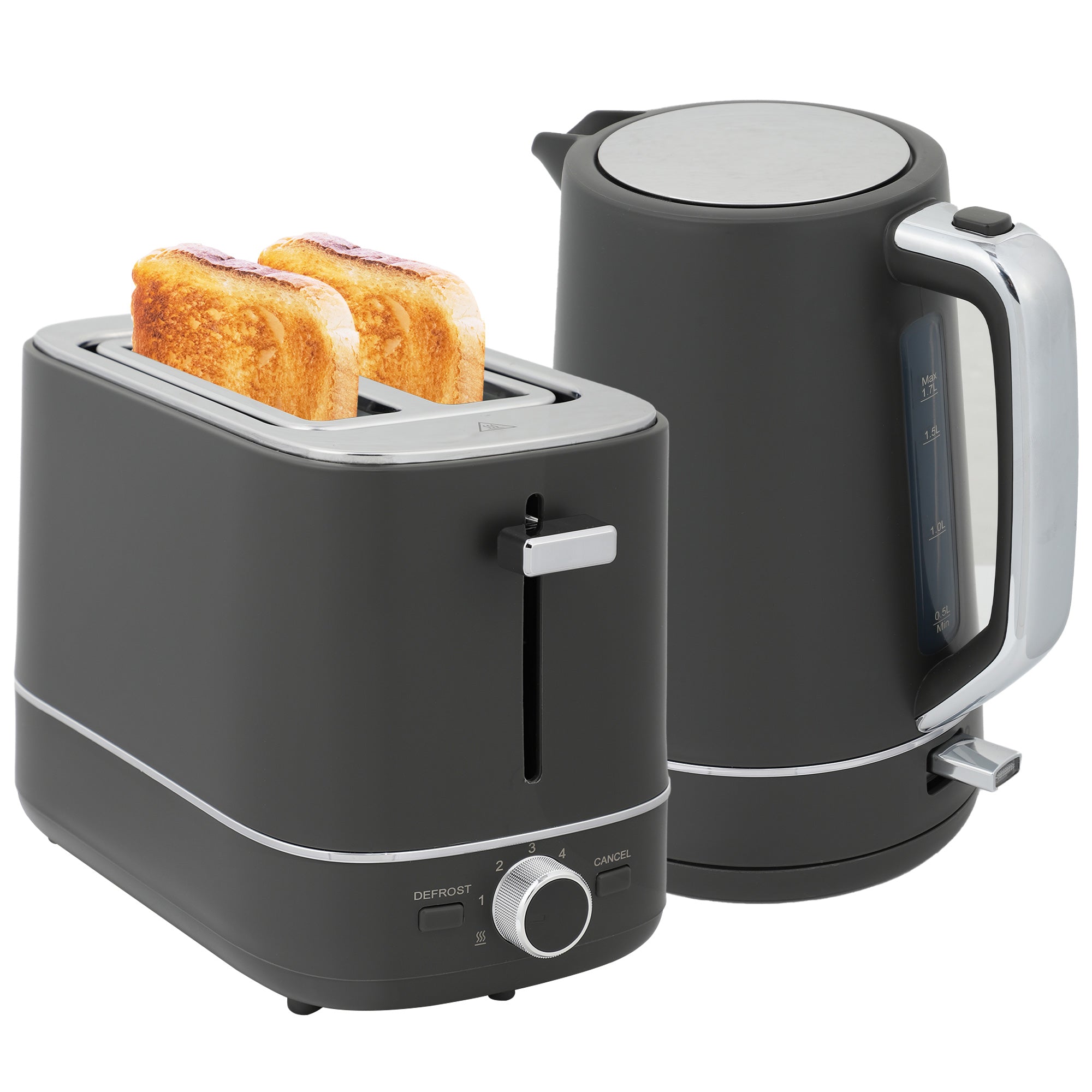 Wasserkocher Toaster Set Frühstück-Set Mit 1,7L Wasserkocher, 2 Scheiben Toaster