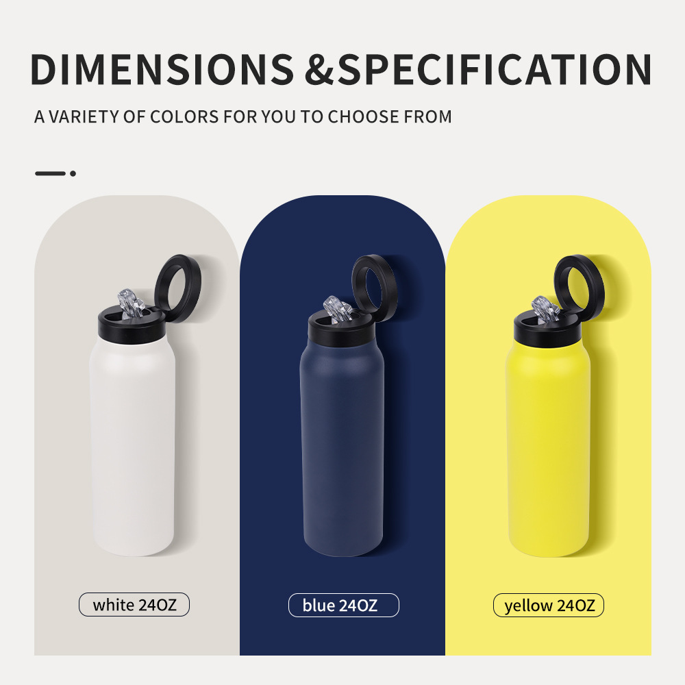 (US-DE Shipping) Stainless Steel Water Bottle With Lid Magnetic