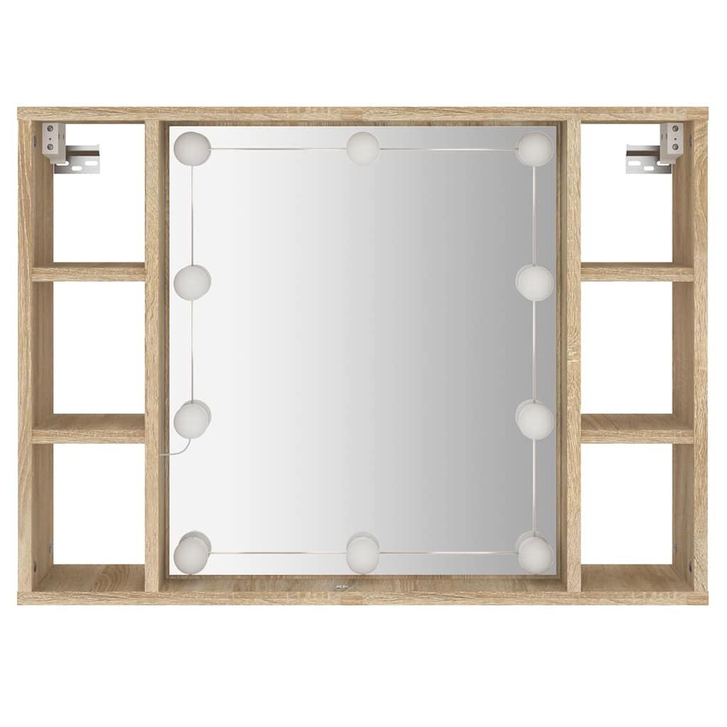 Spiegelschrank Mit LED Badschrank Badspiegel Badezimmer Hängeschrank VidaXL