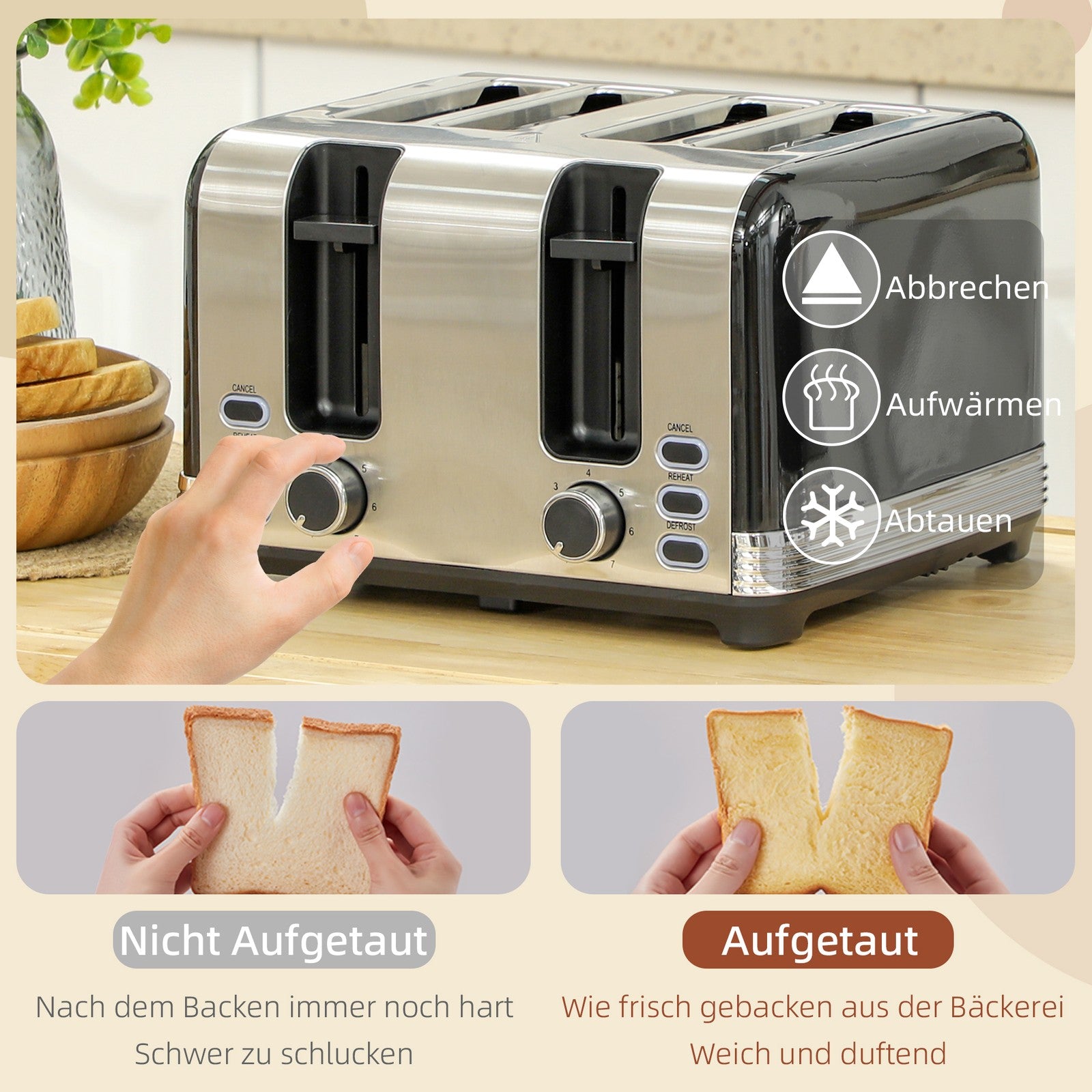 Wasserkocher- Und Toaster-Set, 7 Bräunungsstufe