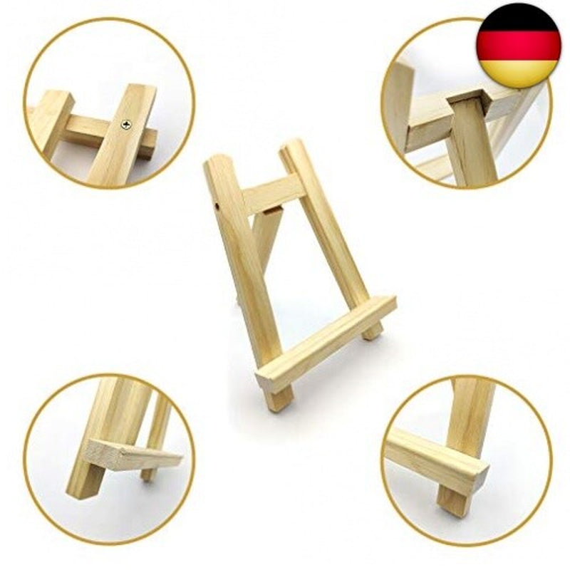 2 Stück Mini Staffelei, Tischplatte Tischkalender Ständer Holz, Kleine T
