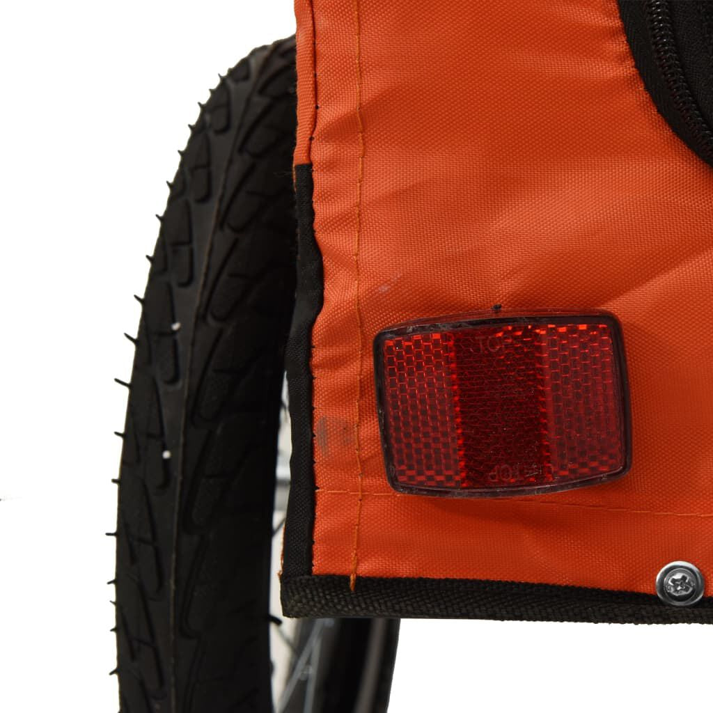 Fahrradanhänger Hunde Orange Und Schwarz Oxford-Gewebe & Eisen