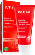 WELEDA Bio Intensiv Handcreme Granatapfel - Naturkosmetik Handpflege Creme Beugt Pigmentflecken Vor, Nachhaltige Feuchtigkeitscreme Mit Sheabutter & Orange-Vanille Duft Für Trockene Hände (1X 50Ml)