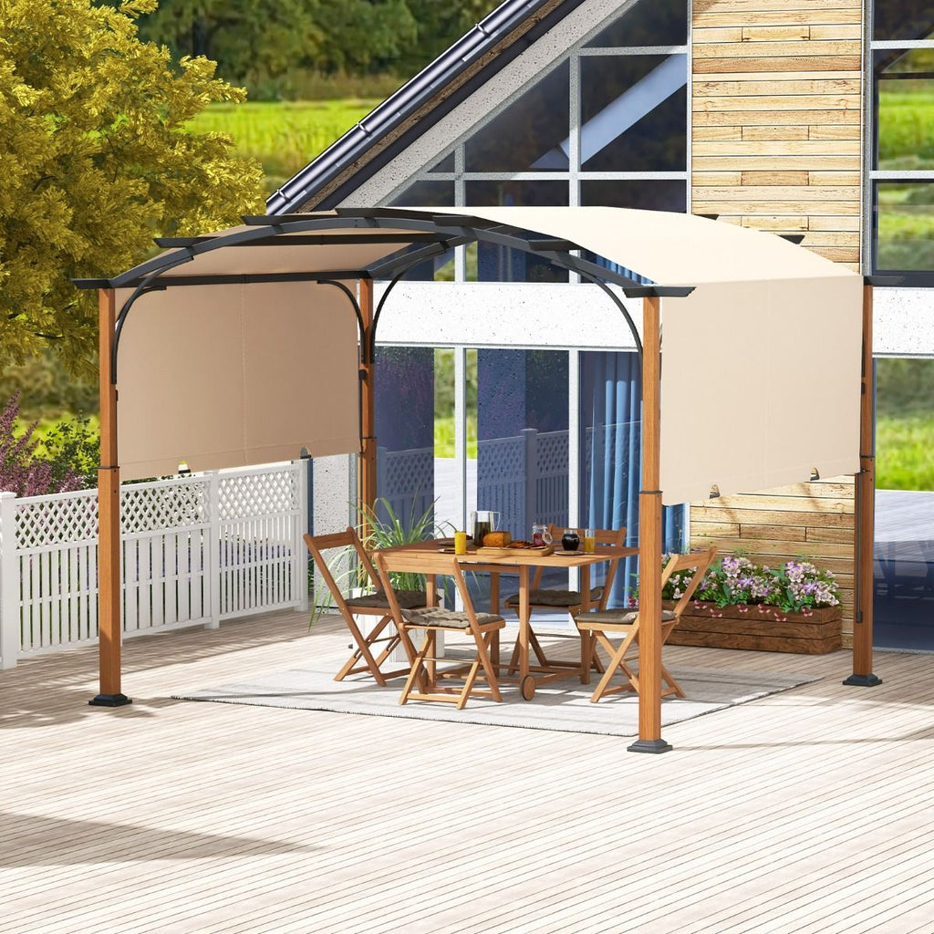 3,6 X 3 M Pergola Mit Ausziehbarem Dach Wasserdichter Stabiler Winterfester Pavillon