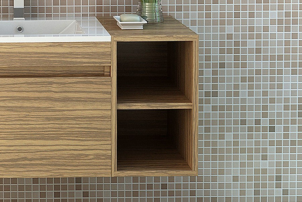 Badschrank Brixen Mittelschrank Zebraoptik Badmöbel Bad Möbel Ablage