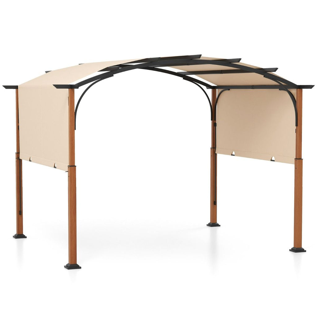 3,6 X 3 M Pergola Mit Ausziehbarem Dach Wasserdichter Stabiler Winterfester Pavillon