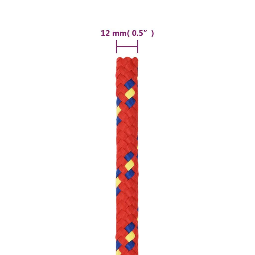 Bootsseil Rot 12 Mm 100 M Polypropylen