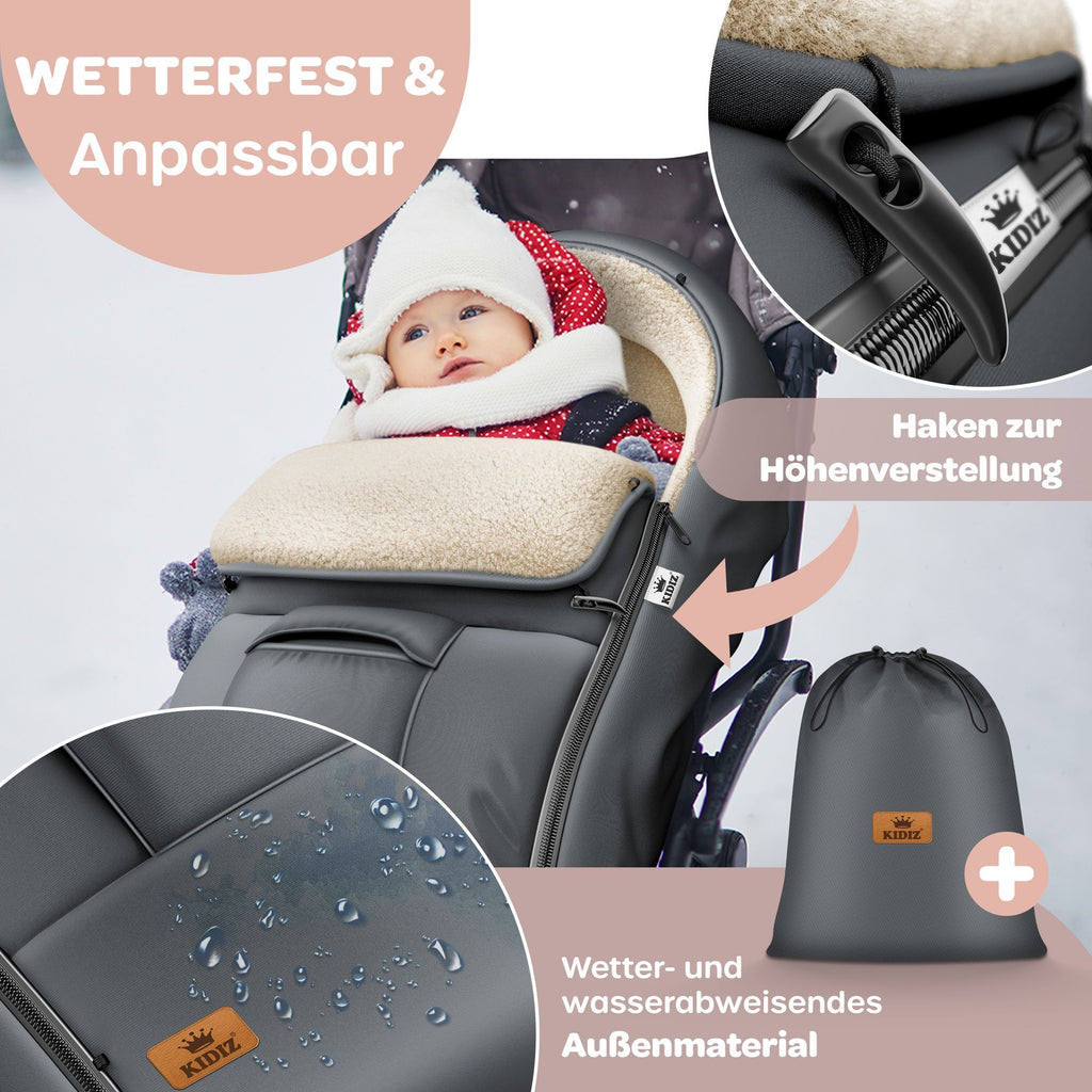 KIDIZ® Babyfußsack Baby Winterfußsack Kinderwagenfuß