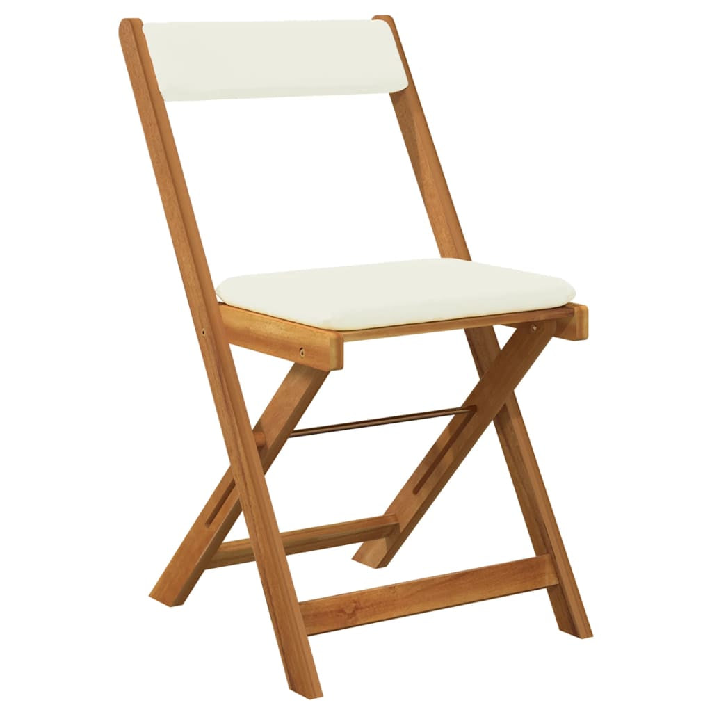 Bistro Set Klappbar Sitzgruppe Balkonmöbel 3-Tlg. Massivholz Akazie Vidaxl