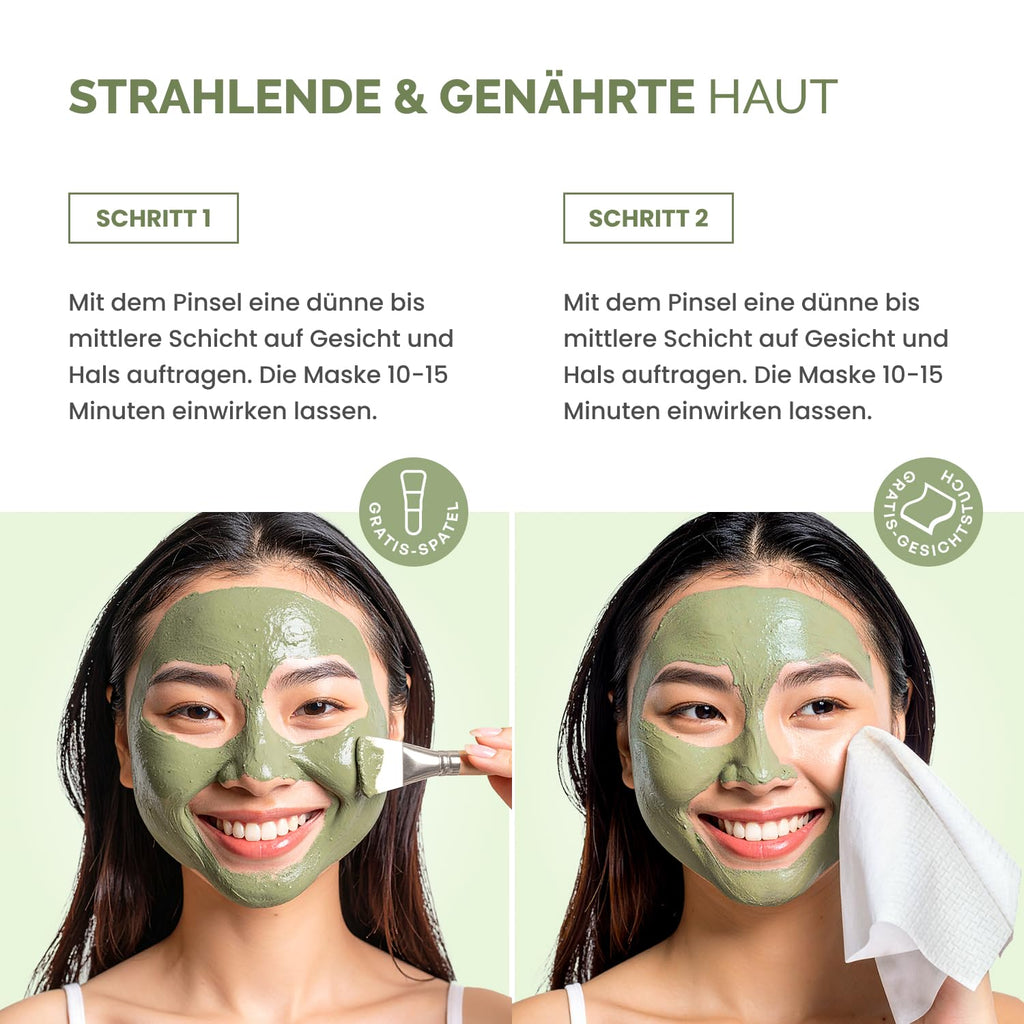 PLANTIFIQUE Koreanische Gesichtsmaske Mit Avocado, Fango & Superfoods 110G - Tonerde Maske Körper Und Gesicht anti Pickel Poren Mitesserentferner - Korean Clay Face & Body Mask