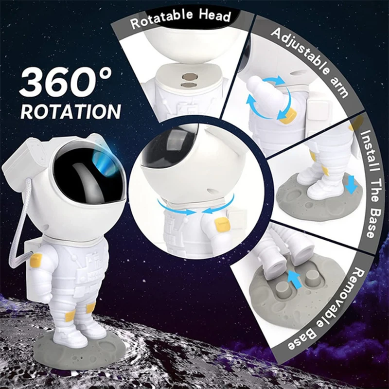 (US-Shipping) Astronaut Projector Galaxy Starry Sky Night Light Ocean Star LED Lamp Remote