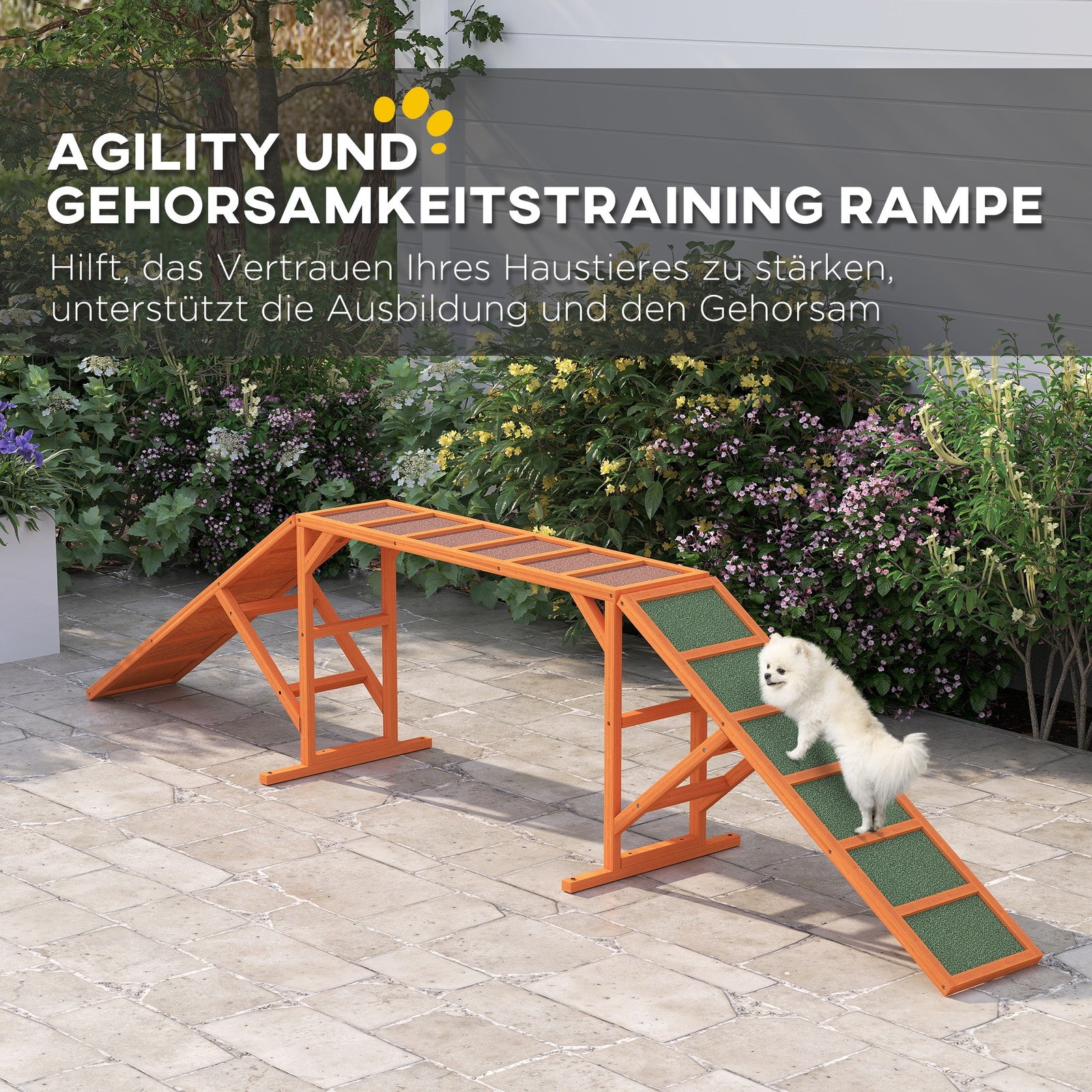 Pawhut Hunde Agility Steg Agility-Ausrüsten