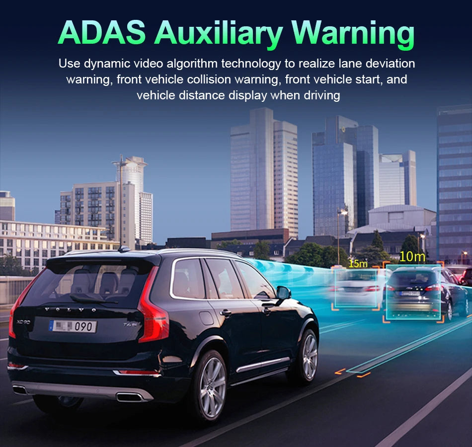 10.26 Inch 4K ADAS Car DVR Wireless Carplay Android Auto Car Radio Multimedia GPS Navigation Video Player BT WIFI Stereo