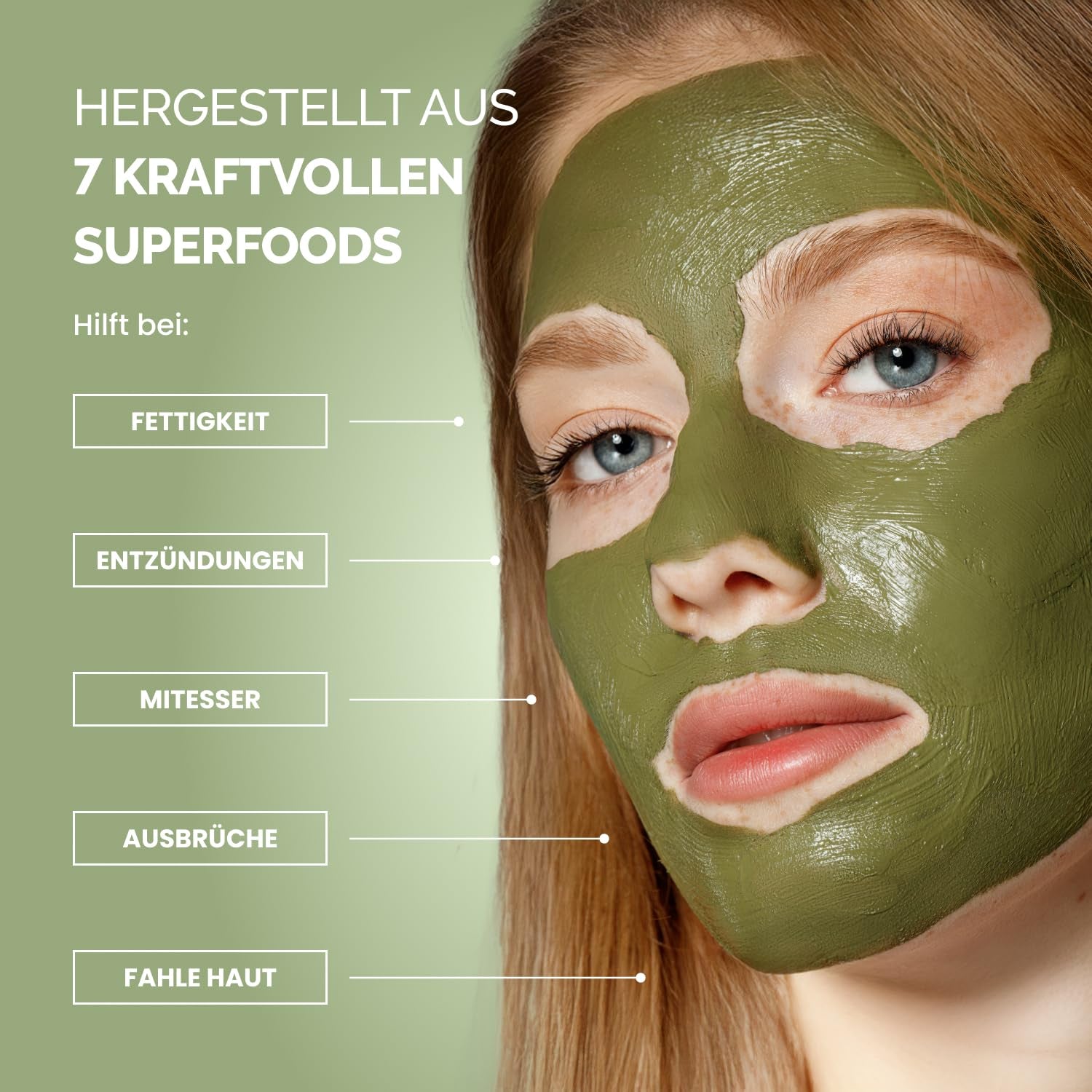 PLANTIFIQUE Koreanische Gesichtsmaske Mit Avocado, Fango & Superfoods 110G - Tonerde Maske Körper Und Gesicht anti Pickel Poren Mitesserentferner - Korean Clay Face & Body Mask