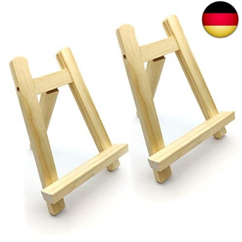 2 Stück Mini Staffelei, Tischplatte Tischkalender Ständer Holz, Kleine T