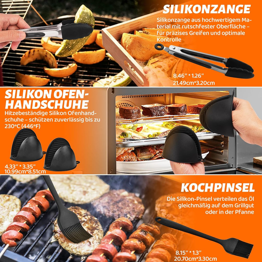 Ninja Heißluftfritteuse Zubehör - Airfryer Zubehör Set Für Ninja Foodi Max Dual Zone AF400EU/AF300EU, AF400EUCP, DZ400EU, 7,6L–9,5L | Bpa-Frei, Spülmaschinenfest, Wiederverwendbar