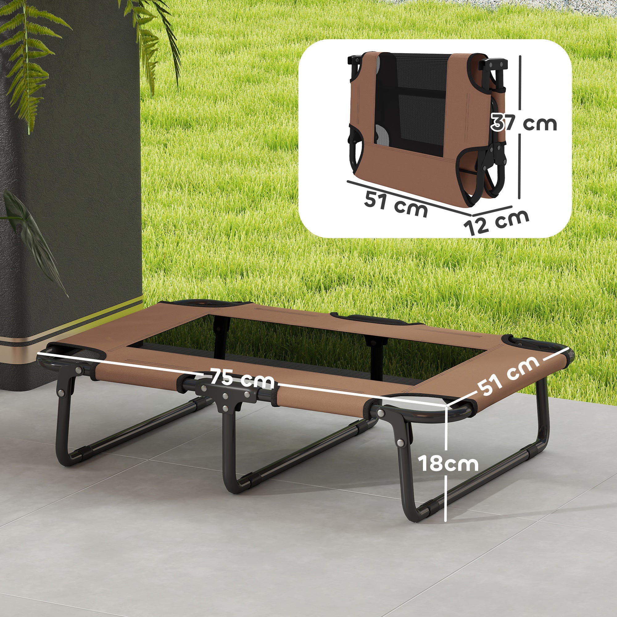 Erhöhtes Hundebett Klappbar Haustierbett, Outdoor Hundeliege Mit Netzdesign