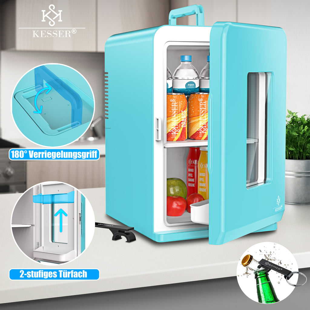 KESSER® Mini Kühlschrank 15 L Kühl Und Heizfunktion Minibar Kühlbox Thermobox