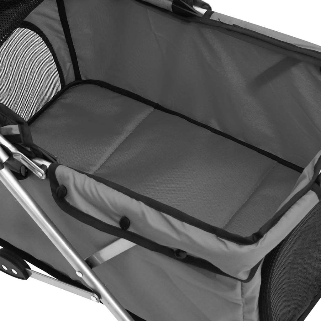 Hundewagen Faltbar Grau 76X50X100 Cm Oxford-Gewebe