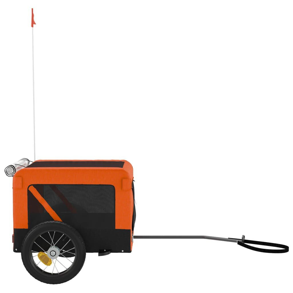 Fahrradanhänger Hunde Orange Und Schwarz Oxford-Gewebe & Eisen