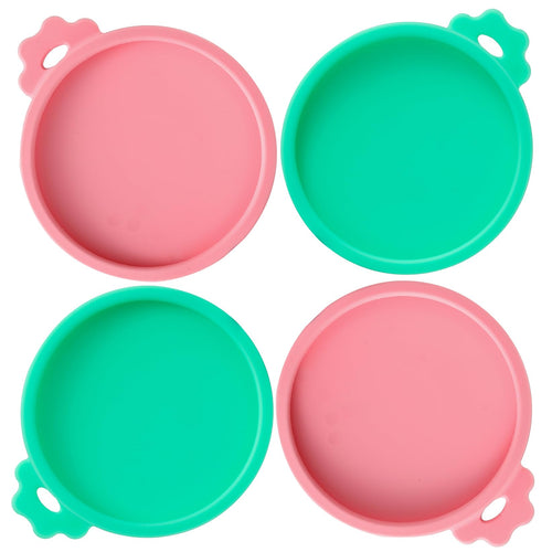 (US Shipping) Comtim 4 Pack Can Covers for Dog Food Cans Silicone Pet Dog Food Can Covers Lids for 13 oz 12.5 oz 13.5 oz Cans...or Cat Food Cans 6 oz Reusable Can Toppers Can Saver Covers for Canned Goods