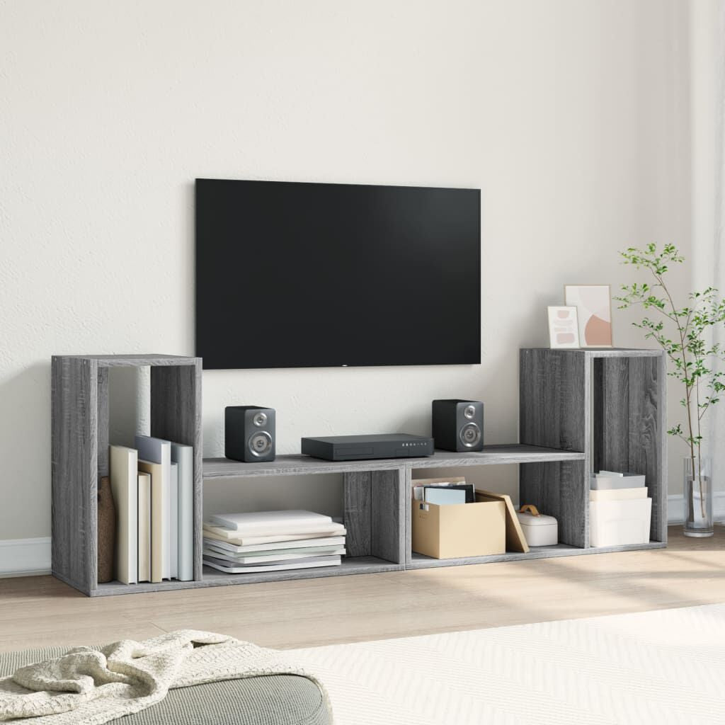 Tv-Schränke 2 Stk. Grau Sonoma 75X30X50 Cm Holzwerkstoff